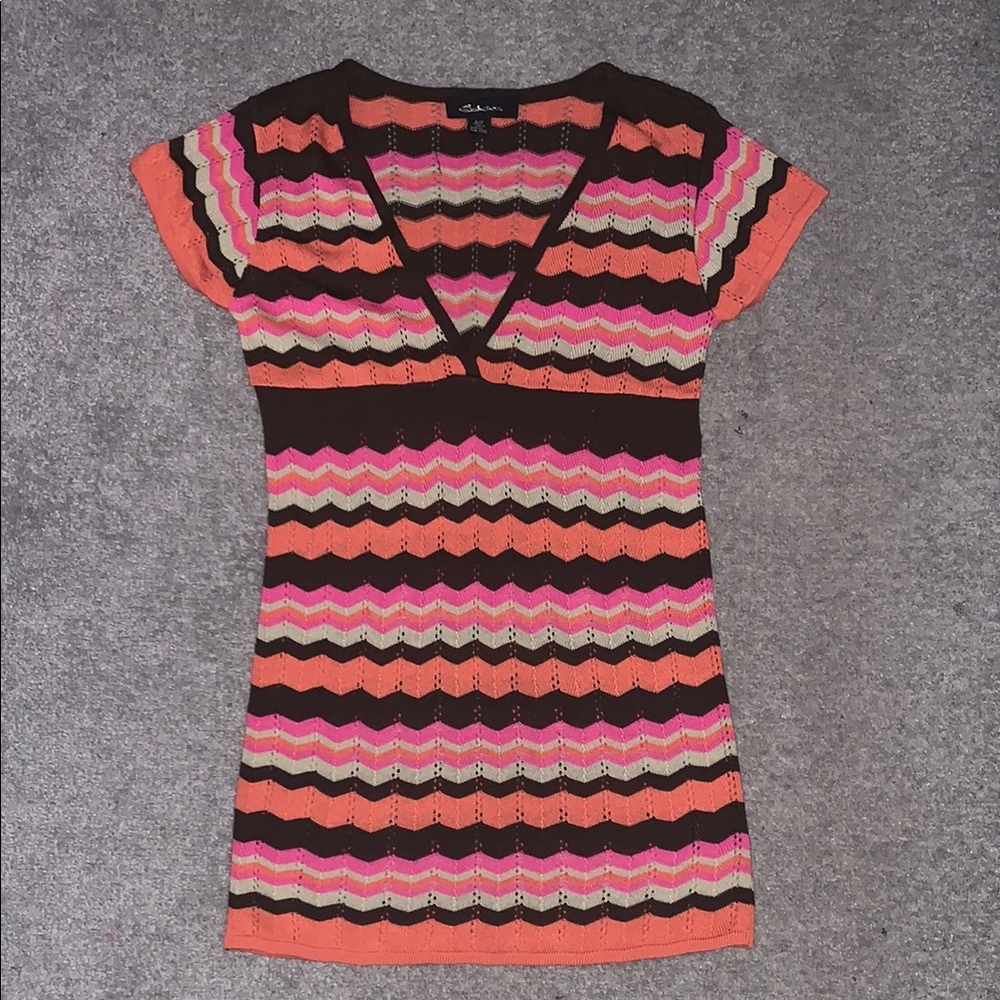 Colorful Striped V-Neck Top